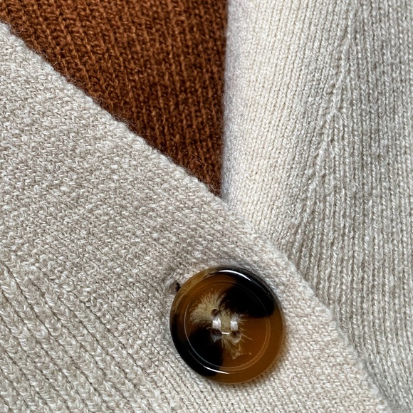 {WARM BROWN CARDIGAN} brand:French Connection, size:US M, color:brown/tan/cream - Picture 3 of 4